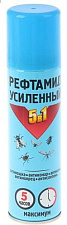Средство от комаров, мошек, клещей, слепней, мокрецов  Рефтамид  "Максимум Усиленный" 5 в 1, аэрозоль 150мл, защита  до 5 часов