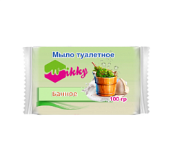 Мыло туалетное 100 гр "Банное", упаковка - флоу-пак