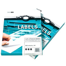 Бумага самоклеящаяся SMARTLINE Labels белая, формат А4, размер105х148мм, 4шт на листе, 100 листов в упаковке.