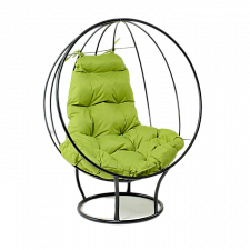 Кресло "Кокон" с зелёной подушкой, 139х106х69 см (ВхШхГ). Нагрузка до 80 кг.