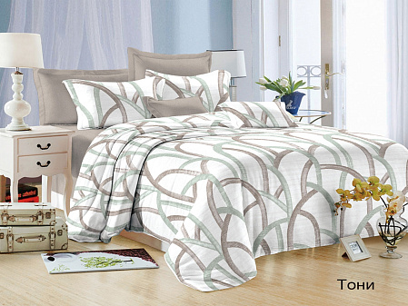 Комплект постельного белья 2-спальный Микросатин Satin Collection "Тони" Простыня 180х215 см, пододеяльник 175х215 см, наволочка 70х70 см - 2 шт