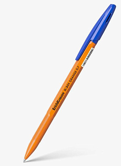 Ручка шариковая ErichKrause R-301 "Stick Orange ", синий стержень, 0,7 мм, корпус оранжевый